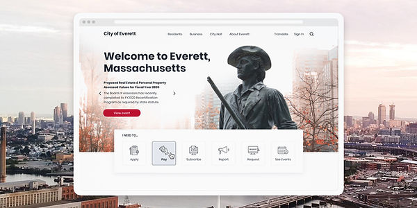 City of Everett website homepage mockup