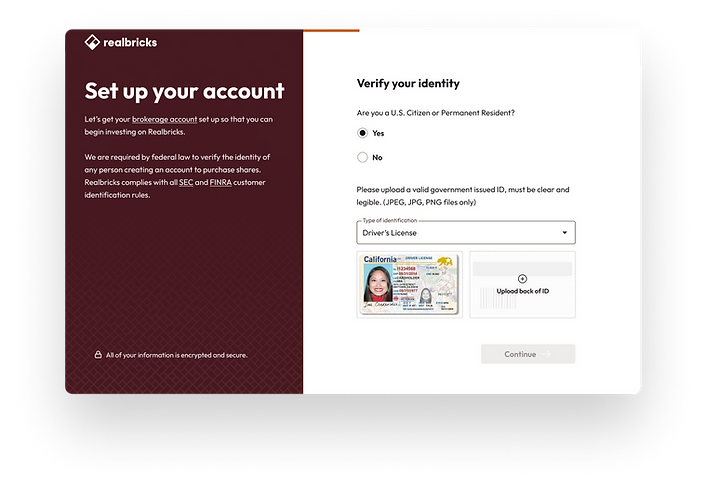 Create Account UX UI mockup