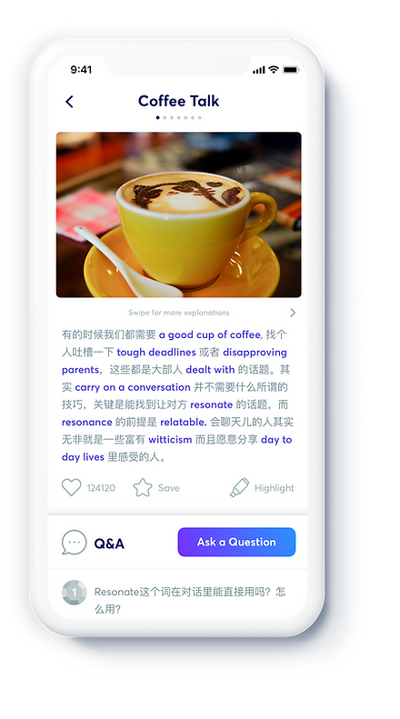 Associative learning on Scenario page - Mobile App UI Design