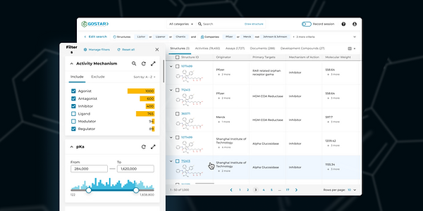 Excelra GOSTAR UX UI Design Mockup