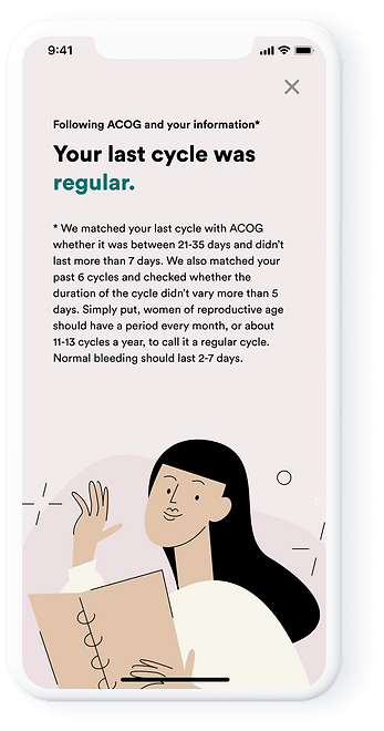 Flo UX UI Mobile App Last Cycle Overview
