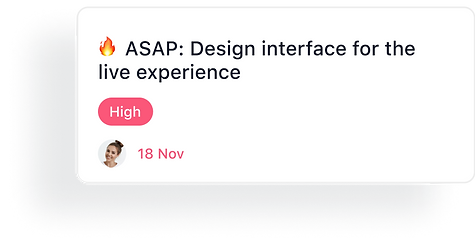 Givelify UX UI priority task collaboration