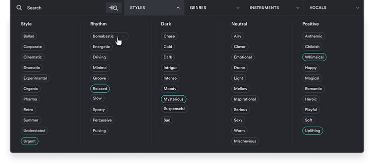 Human UX UI Filter Design