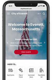 City of Everett mobile web homepage experience
