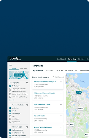 Mockup of AcuityMD project