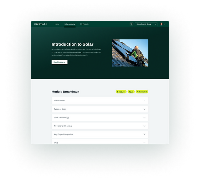 UX UI mockup of Web App eLearning Course