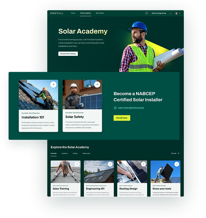 UX UI mockup of Web App eLearning features