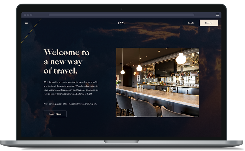 PS UX UI Design web homepage mockup