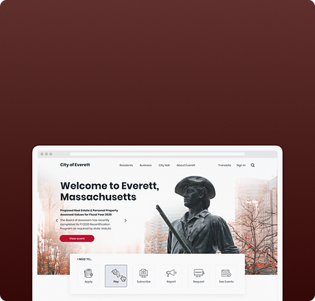 UX UI Design Case Study City of Everett Mockup