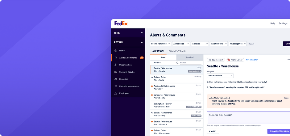 UX UI Design Case Study Workforce web app mockup