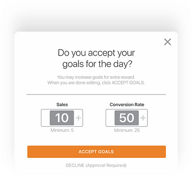 Goal selector UI