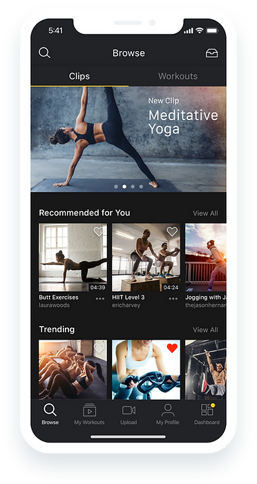 Design of the Browse feature on a phone.