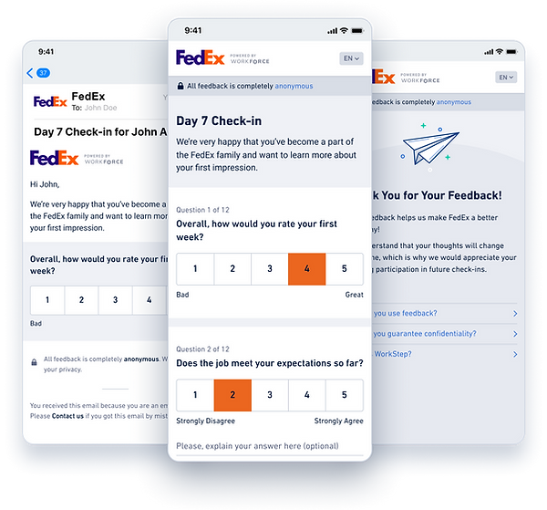 Workforce UX UI Design Mobile Survey Reporting